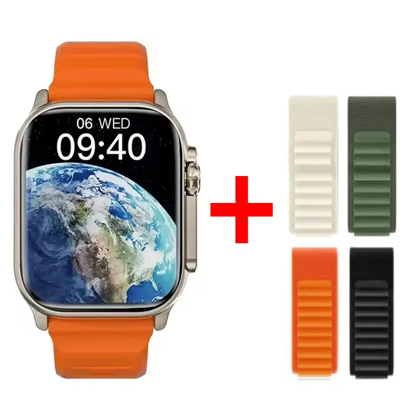 Watch 9 Ultra Smart Watch Men Women 49mm Series 9 AMOLED Screen NFC Compass Bluetooth Call 2.2 Inch Wireless Fitness Watch